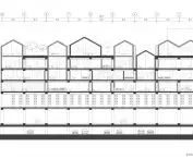 Urban village, cross-section of buildings A-A