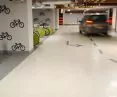 Flowcrete, Deckshield flooring in the parking lot at Q22, Warsaw, Poland