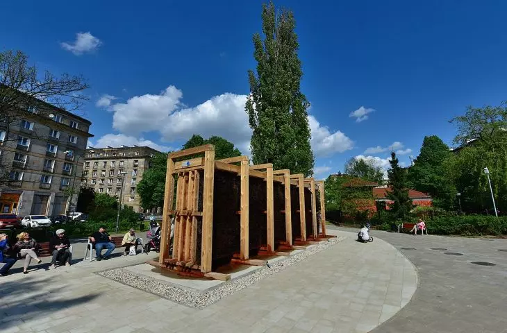 A graduation tower on Haller Square
