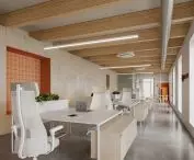 Ravimed office building, open space interiors