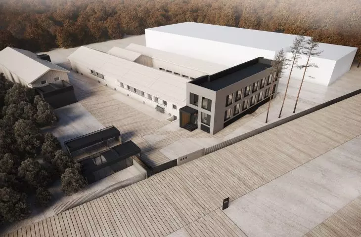 The project also includes a second production building