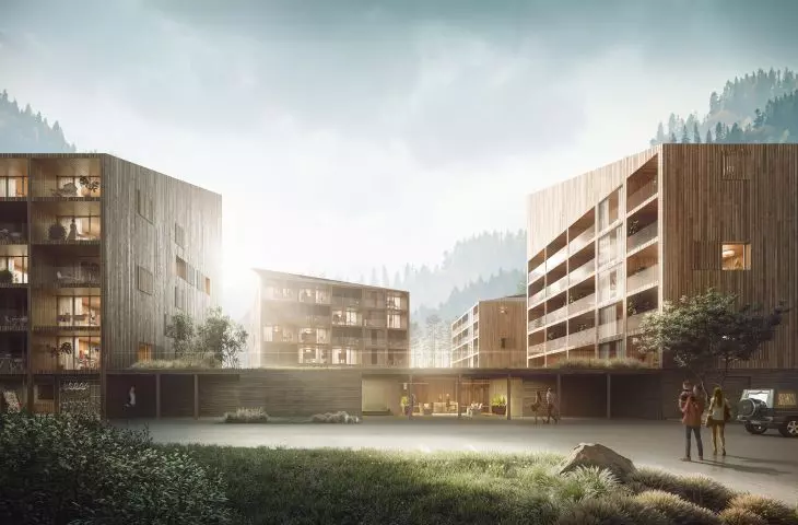 Hotel w Wiśle, wejście główne