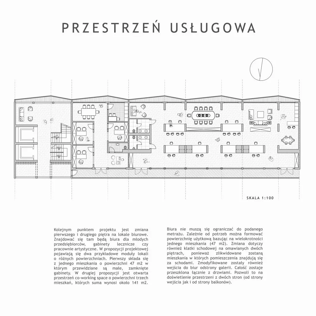 Rzut przestrzeni usługowej