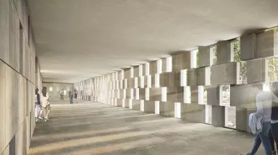 dzięki the clearances in the wall of the utility rooms of the Memorial House will fill with daylight