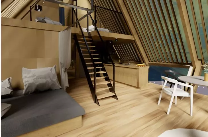 Design of summer house, living area