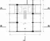 Project of summer house, mezzanine floor plan