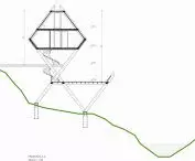 Project of a summer house, cross-section A-A