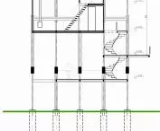 Design of a summer house, cross-section C-C