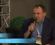 Dr. Michal Wisniewski during a panel about Wesola