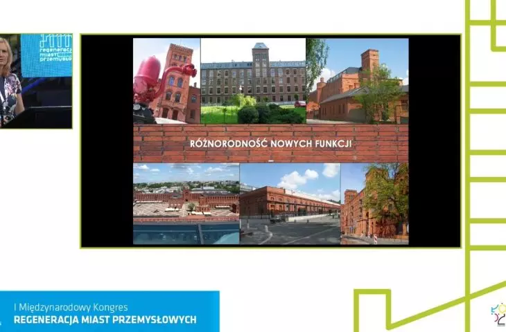 Panel discussion titled New life of brownfield sites and objects. Dr. Edyta Masierek