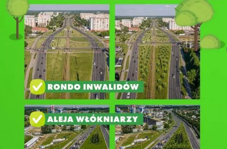 Plakaty promujące projekt sadzenia 20 tys. drzew w Łodzi