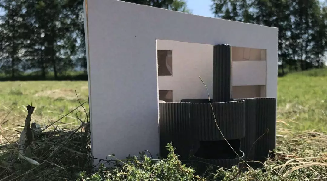 Nagrodzona praca w konkursie „Architektura Betonowa – Gra Brył – Dom w Krajobrazie”