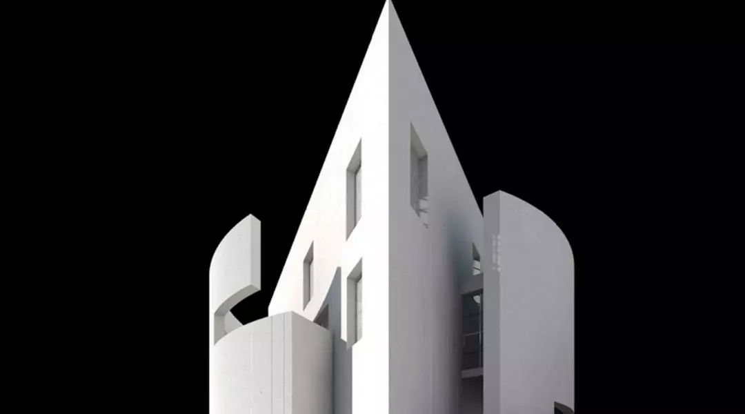 Nagrodzona praca w konkursie „Architektura Betonowa – Gra Brył – Dom w Krajobrazie”