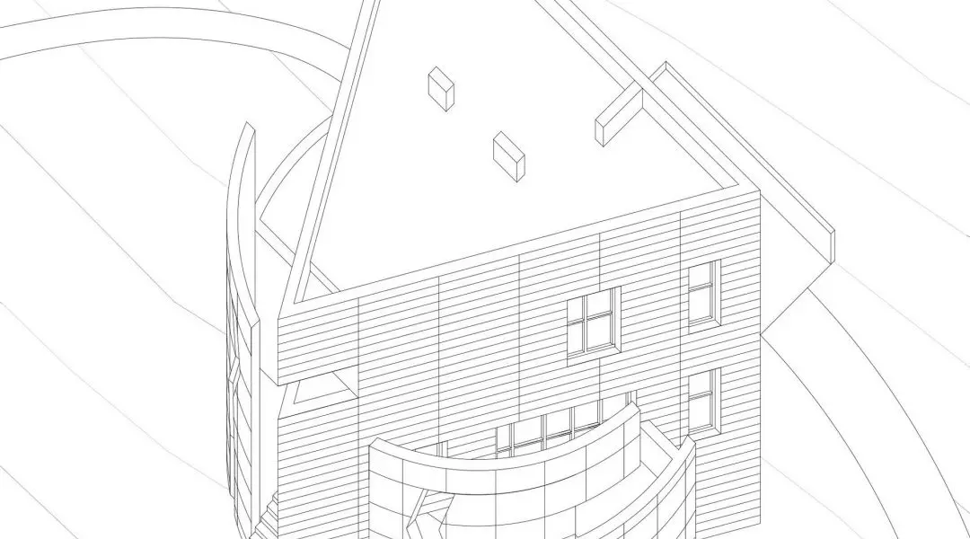 Nagrodzona praca w konkursie „Architektura Betonowa – Gra Brył – Dom w Krajobrazie”