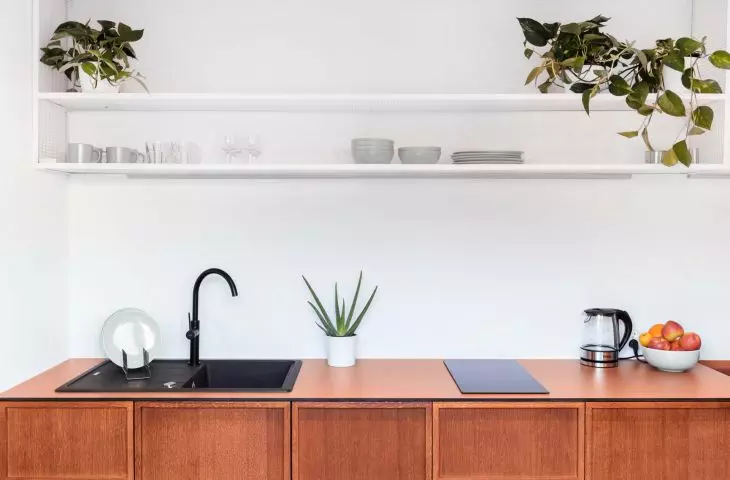 kitchen in a mobile hotel