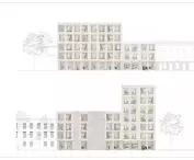 Half-worlds in Warsaw, elevations