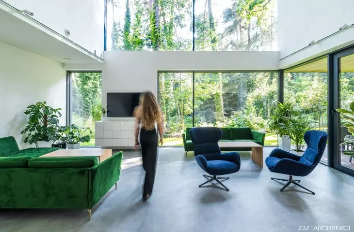 Salon z akcentami koloru