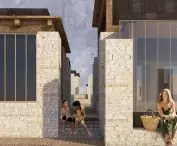 Rytwiana vineyard, simple buildings