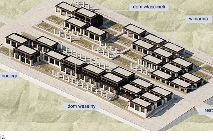 Winnica w Rytwianach, aksonometria