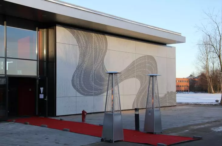 perforated metal facade
