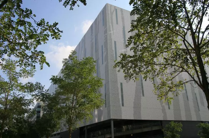 perforated metal facade