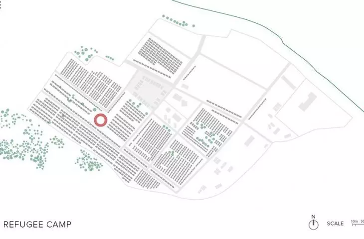 Plan zagospodarowania terenu, obóz w Nizip