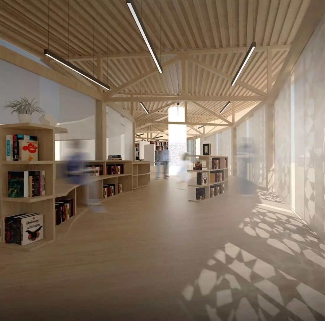 Wnętrze biblioteki
