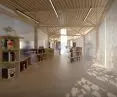 Inside the library, shadow play 