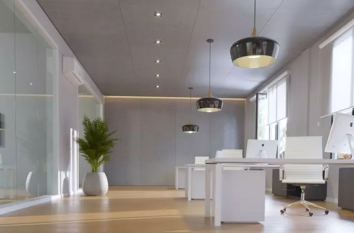 Wykończenie wnętrz produktem Concrete Veneer