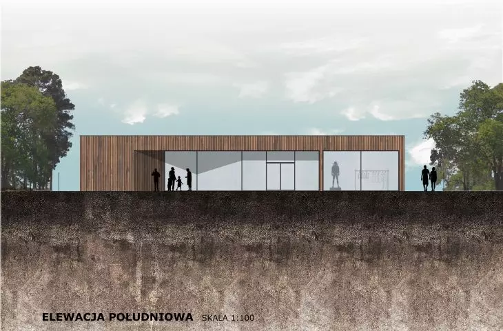 Centrum Nauki o Środowisku Podwodnym, elewacja południowa