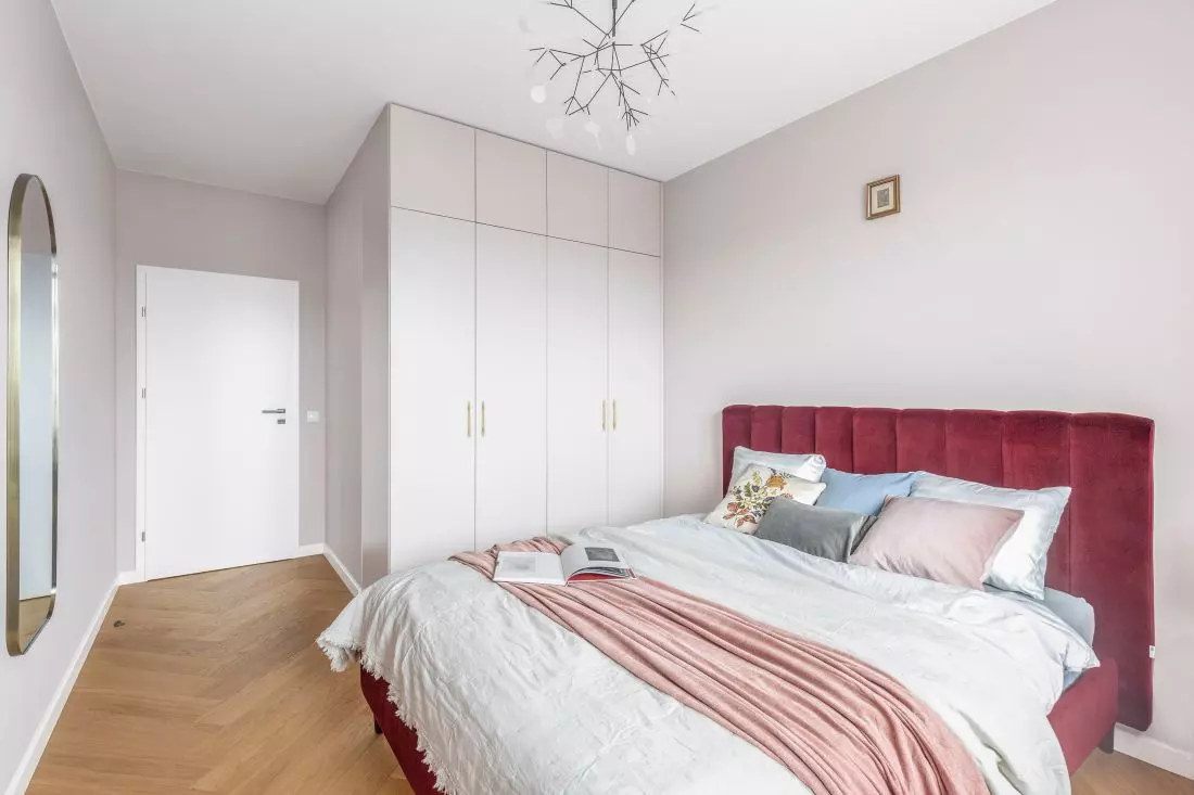 Sypialnia apartamentu na
Żoliborzu