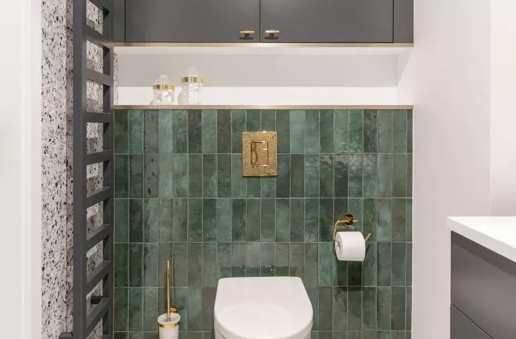 Retro accents in the bathroom