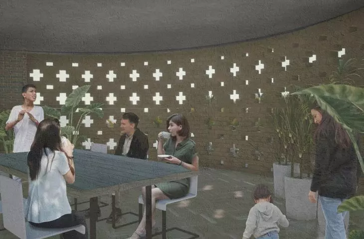 Family space in a cafe