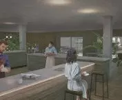 Interior of a cafe in Pune