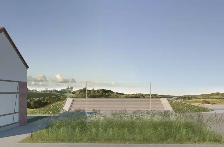 Widok na scenę i widownię tarasu