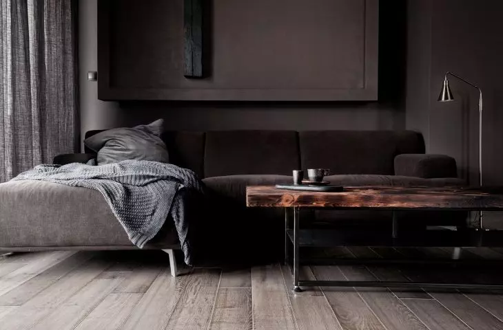 Wabi-sabi apartment, living room