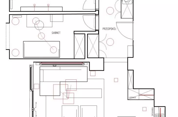 Floor plan of a wabi-sabi apartment