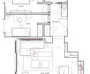 Floor plan of a wabi-sabi apartment