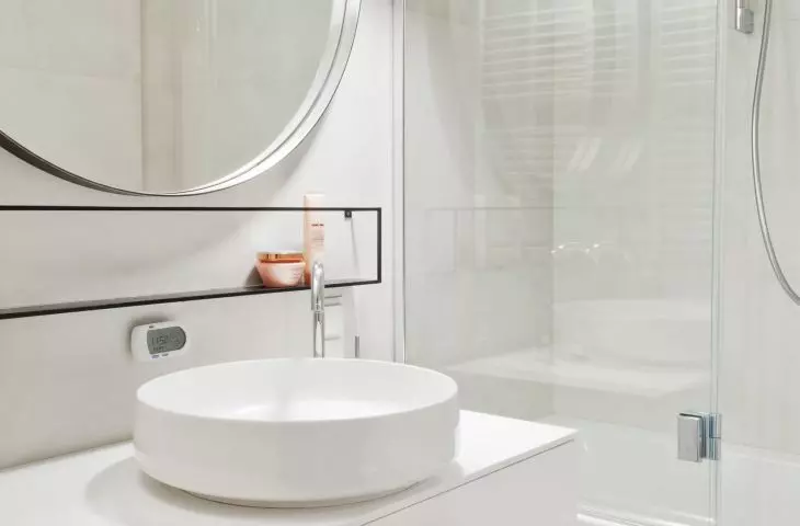 Bright bathroom interior