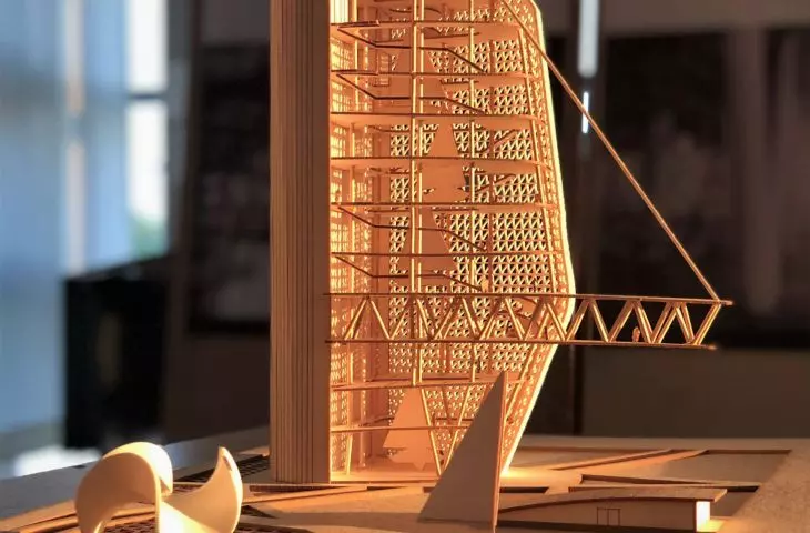 model of the museum building
