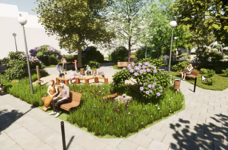 Visualization of the revitalization project for the Jabłkowskiego-Podgórze area 