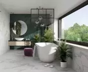 Black house in Gdansk, bathroom on the first floor