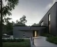 Czarny dom w Gdańsku, elewacja wykonana z opalanego drewna