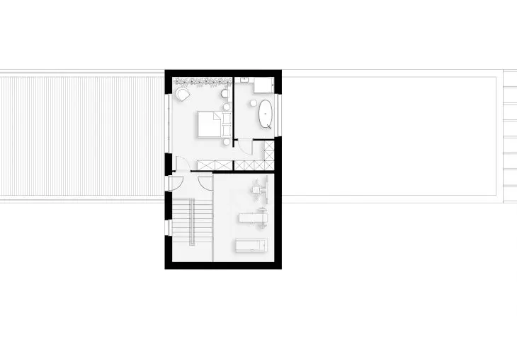 Black house in Gdansk, floor plan