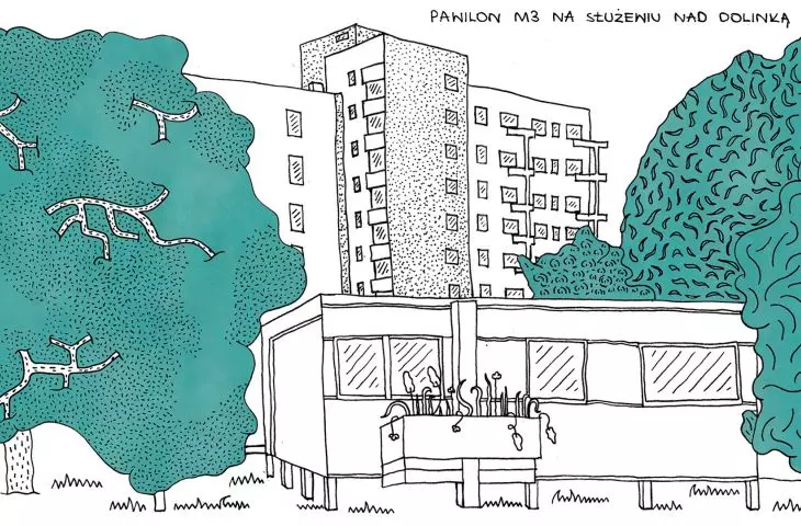 Pawilon M3 na Służewcu z rozdziału o Marlenie Happach