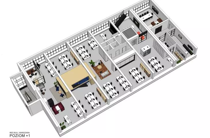 axonometry of the 1st floor