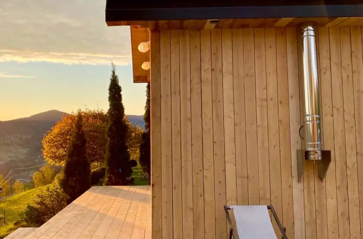 The studio was built on the site of an old barn and using part of the structure