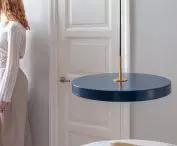 Lamp in petrol blue