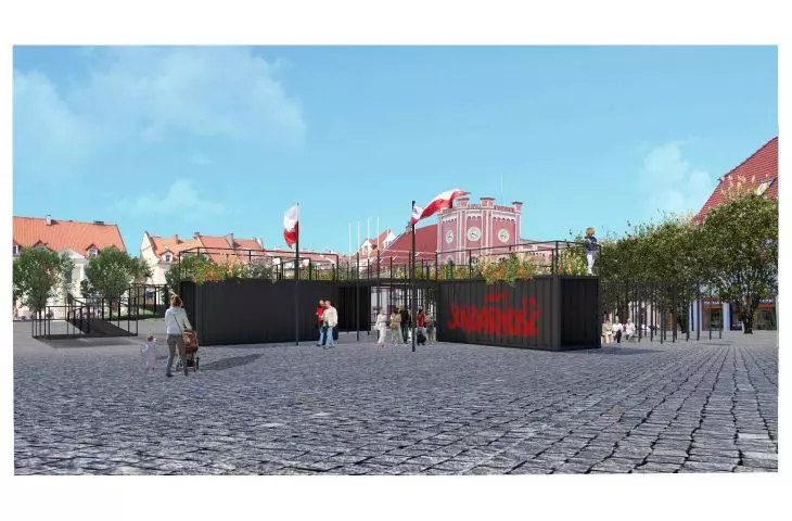 visualization, cross, ground level view
