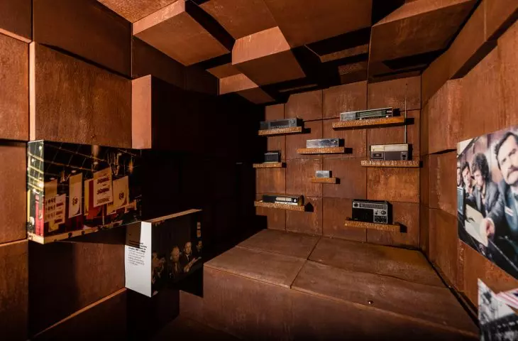 interior of one of the containers